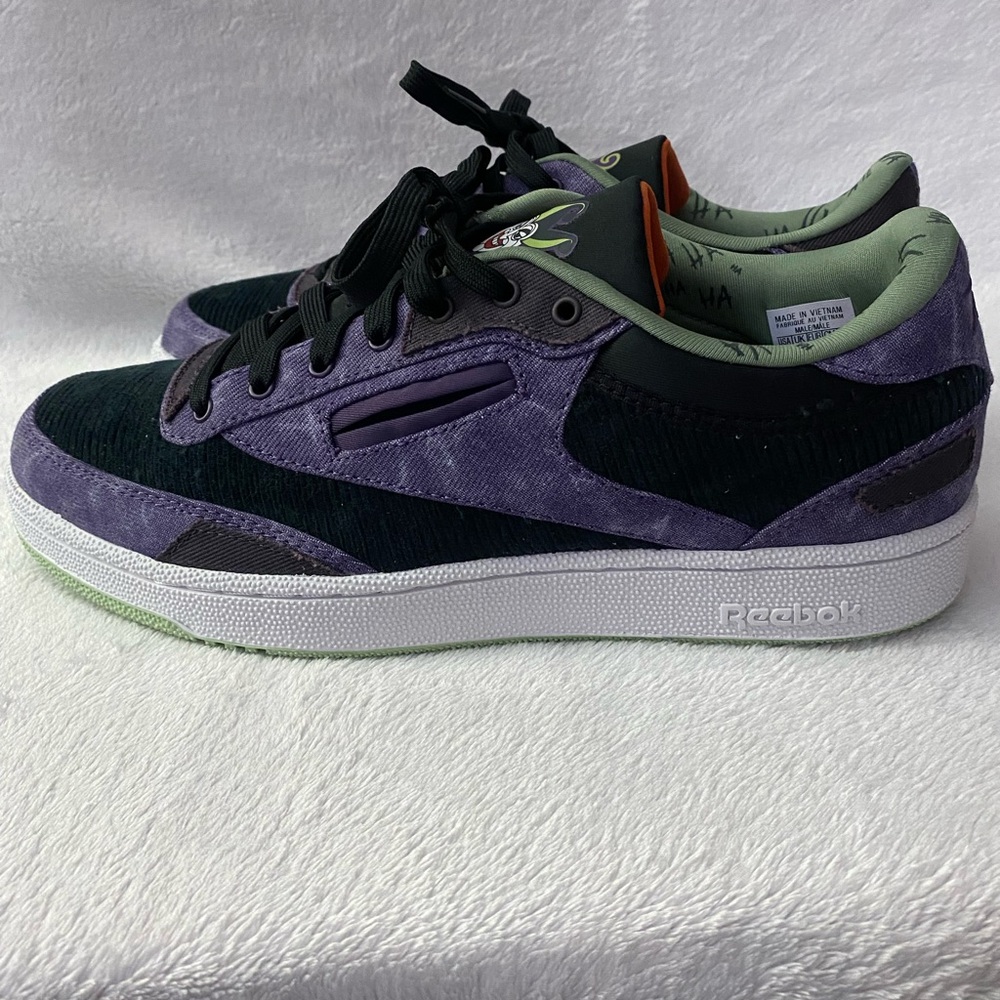 Reebok DC Joker Low-Top Sneakers in Purple, Black & Light Green - Picture 5 of 6